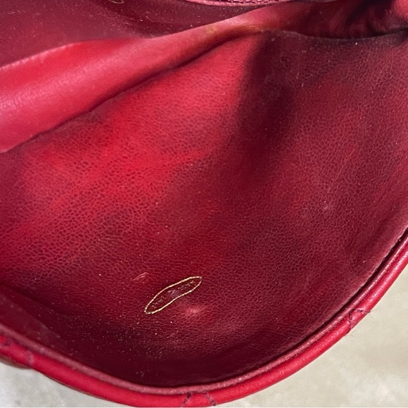 💕SOLD💕Chanel CC red quilted leather belt bag bum bag vintage - Picture 12 of 15